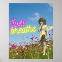 Just Breathe Vintage Angel Altered Art