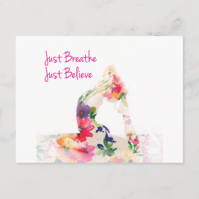 Just Breathe Yoga Series Postcard (Front)