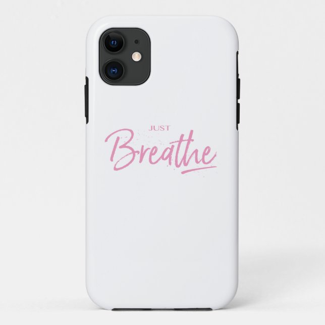 Just Breathe, Yoga, Zen Quote Case-Mate iPhone Case (Back)