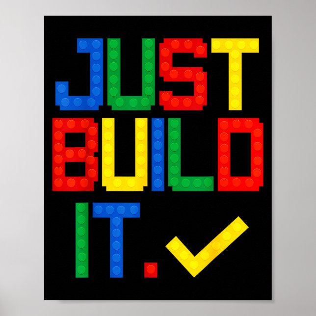 Just Build It Master Builder Kids Building Blocks  Poster (Front)