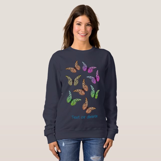 Just Butterflies Personalized Sweatshirt (Front Full)