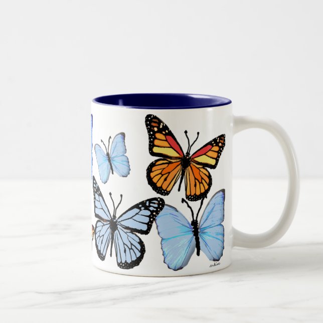 Just Butterflies Two-Tone Coffee Mug (Right)