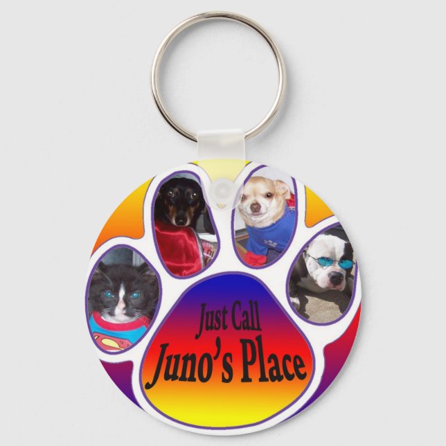 Just Call Juno's place key chain (Front)