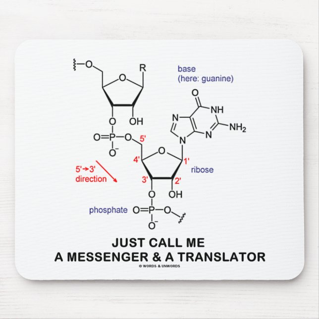 Just Call Me A Messenger And A Translator (RNA) Mouse Pad (Front)