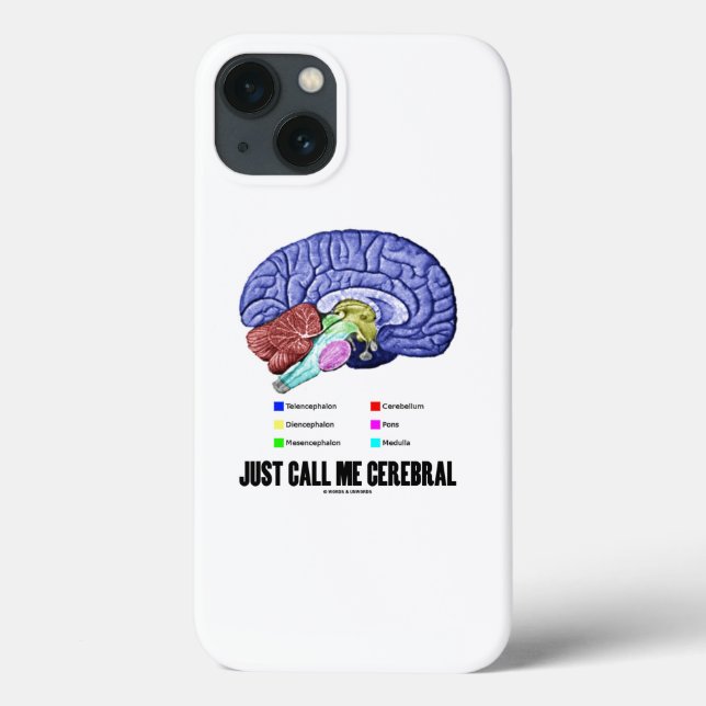 Just Call Me Cerebral Brain Anatomy Humour Case-Mate iPhone Case (Back)