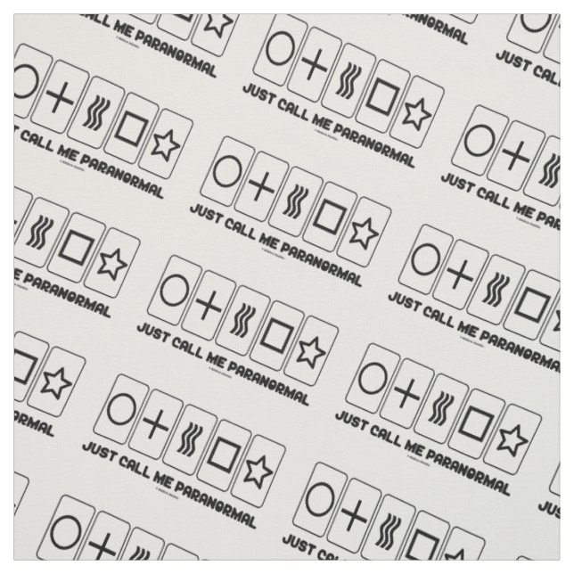 Just Call Me Paranormal Zener Cards Fabric (Swatch)