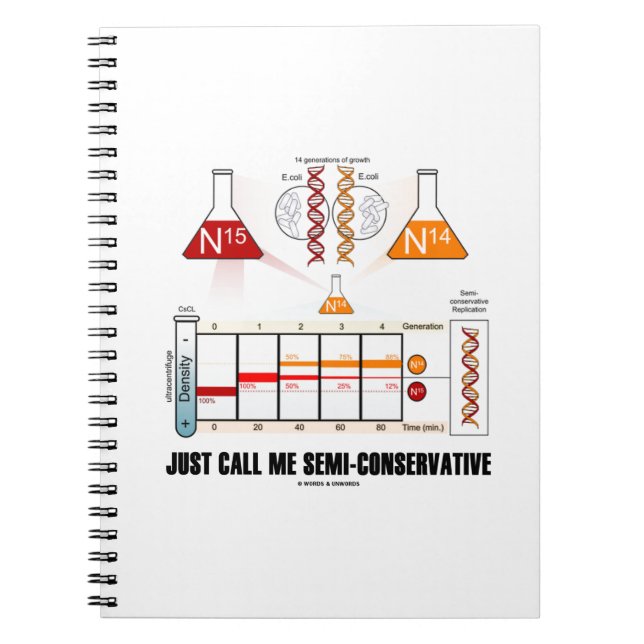 Just Call Me Semi-Conservative DNA Replication Notebook (Front)