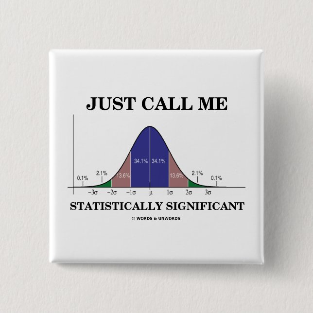 Just Call Me Statistically Significant 2 Inch Square Button (Front)