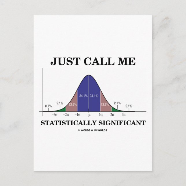 Just Call Me Statistically Significant Postcard (Front)