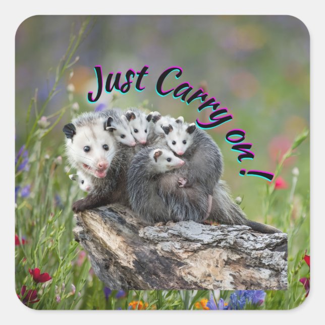 Just Carry On!   Square Sticker (Front)