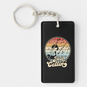 Just Cellin Cello Funny Cellist Musician Keychain