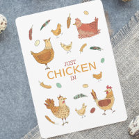 Just Checking In Chickens Personalized Message