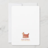 Just Checking In Hello Funny Hen Pun Cute Chickens Card (Back)