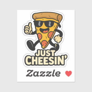 Just Cheesin' Funny Pizza Keychain - Cute Gift