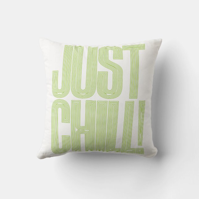 Just chill throw pillow (Back)