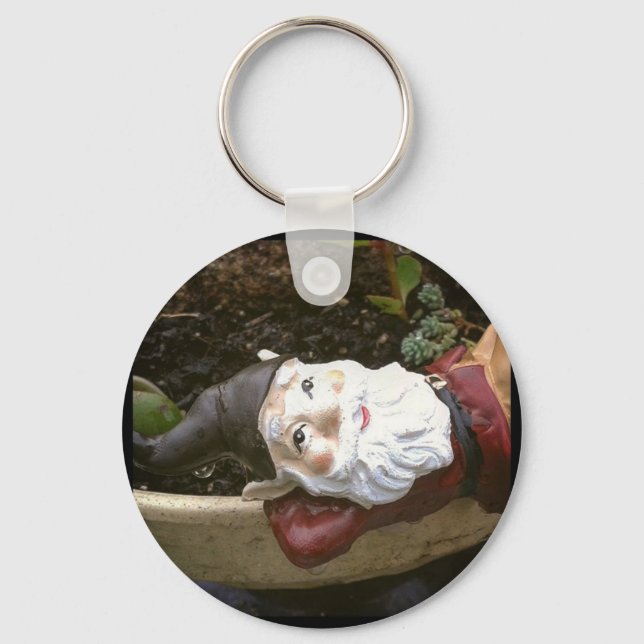 Just Chillin, A Garden Gnome Keychain (Front)
