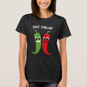 Just chillin cute red hot red chili pepper with fu T-Shirt