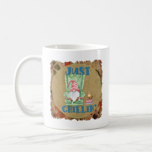 Just Chillin' Gnome Coffee Mug (Left)