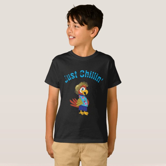 Just Chillin' Island Parrot T-Shirt (Front Full)