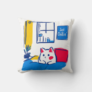 Just Chillin' Throw Pillow