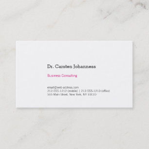 Just clear and rosa! business card