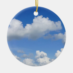 Just Clouds Ceramic Ornament