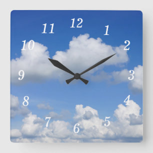 Just Clouds Wall Clock