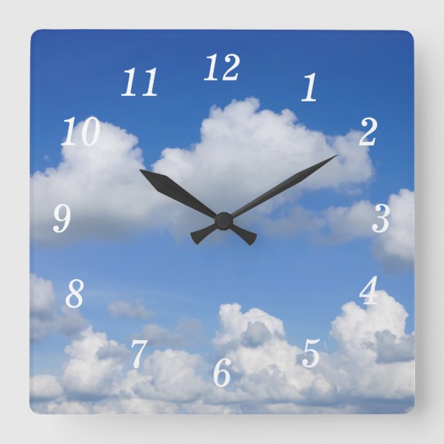 Just Clouds Wall Clock (Front)