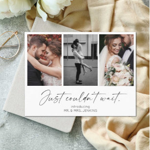 Just Couldn't Wait Gallery Elopement Postcard