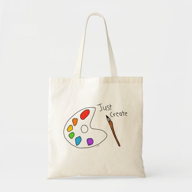 "Just Create" Tote Bag (Front)