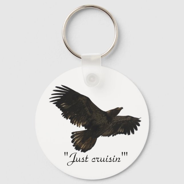 "Just cruisin' Eagle Spirit" Key-chain Keychain (Front)