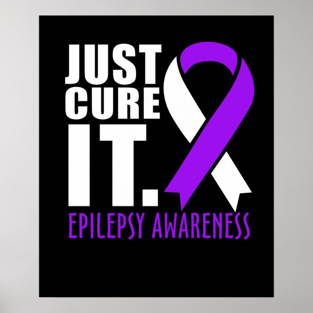 Just Cure Epilepsy Awarenesss Ribbon Poster (Front)