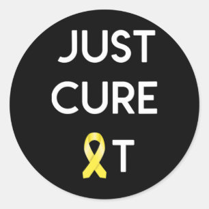 JUST CURE IT  Childhood Cancer Awareness  Classic Round Sticker