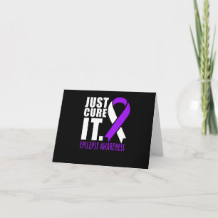 Just Cure It Epilepsy Awareness Ribbon Card