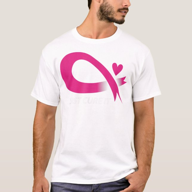 Just Cure It Pink Breast Cancer Awareness Ri T-Shirt (Front)