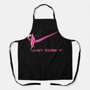 Just Cure It Stylish Breast Cancer Awareness Pink Apron