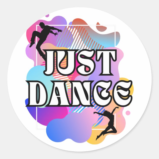 Just Dance Groove Galore Classic Round Sticker (Front)