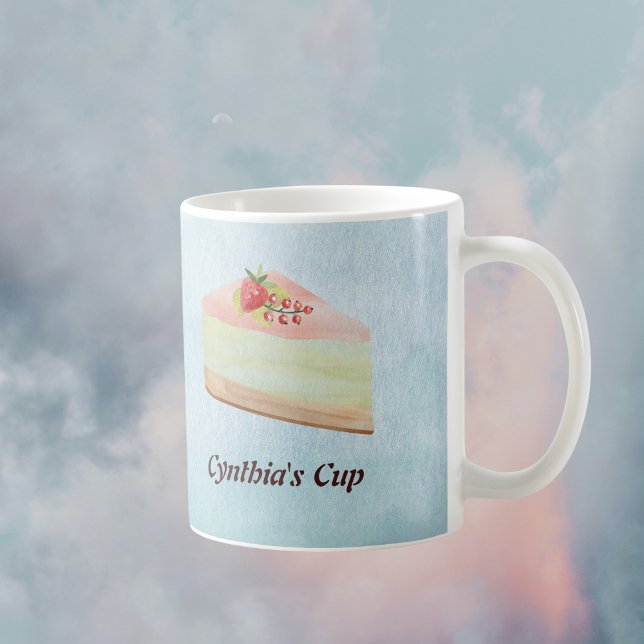 Just Desserts with Monogram in Soft Watercolors Coffee Mug (Creator Uploaded)
