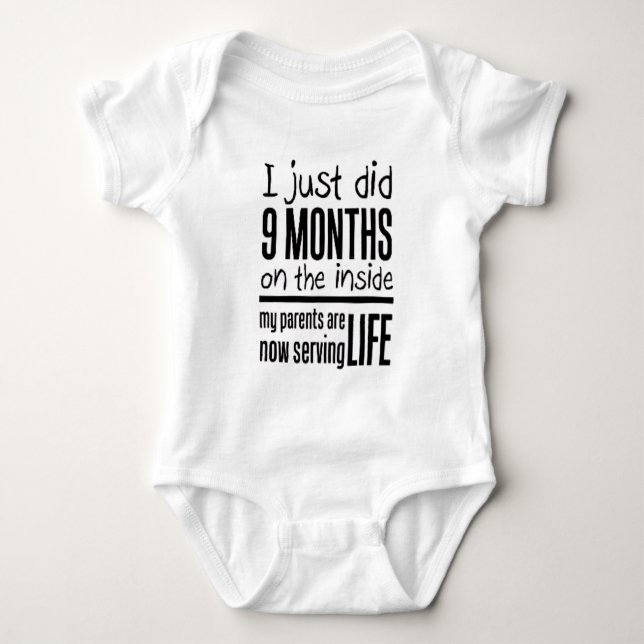 JUST DID 9 MONTHS BABY BODYSUIT (Front)