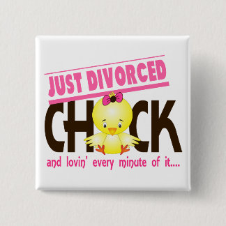 Just Divorced Chick 2 Inch Square Button