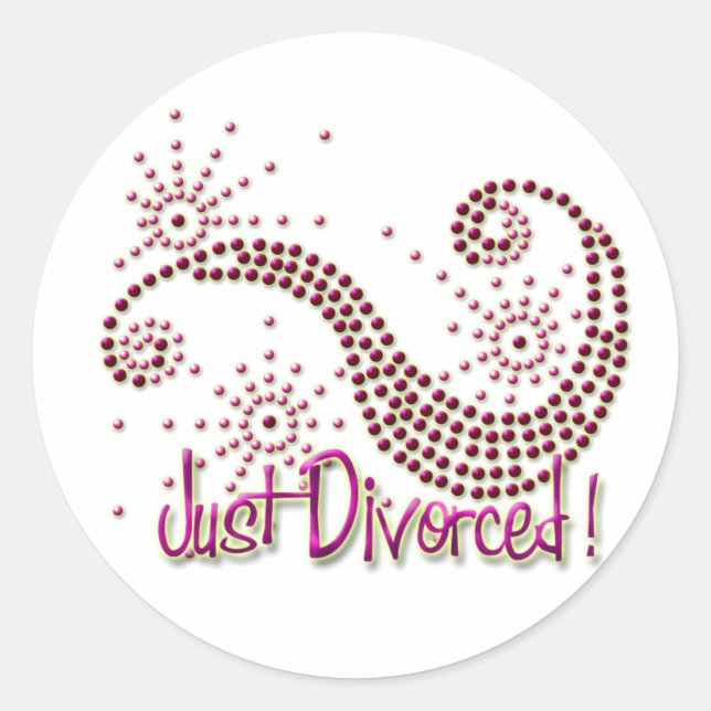 Just Divorced Classic Round Sticker (Front)