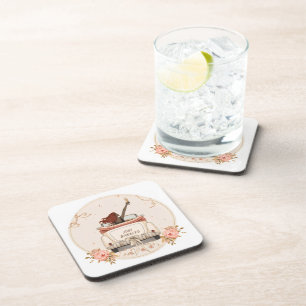 Just Divorced in Bloom Floral Elegant Coaster