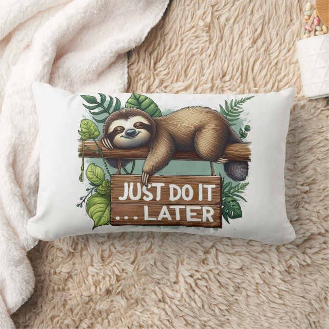 Just Do It Later, Lumbar Pillow (Blanket)