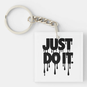 Just Do It! Tee Retro Bold Lettering Keychain