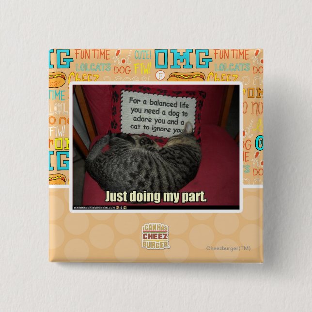 Just doing my part. 2 inch square button (Front)