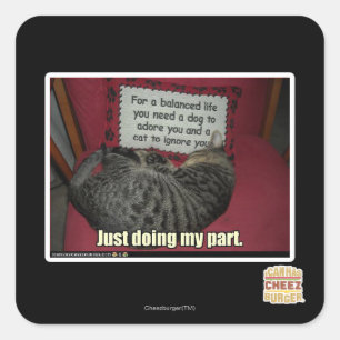 Just doing my part. square sticker