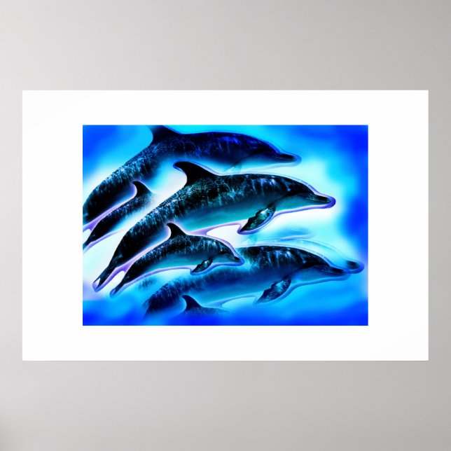 Just dolphins animal art poster (Front)