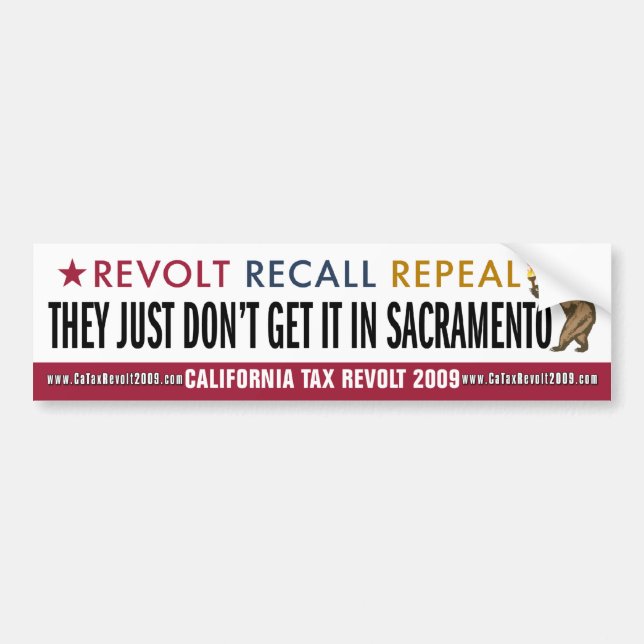 Just Don't Get It In Sacramento Bumper Sticker (Front)