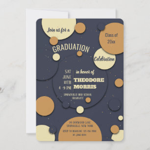 Just Dots Graduation Party Invitation