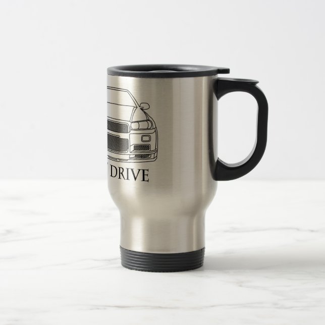 Just Drive Skyline Travel Mug (Right)